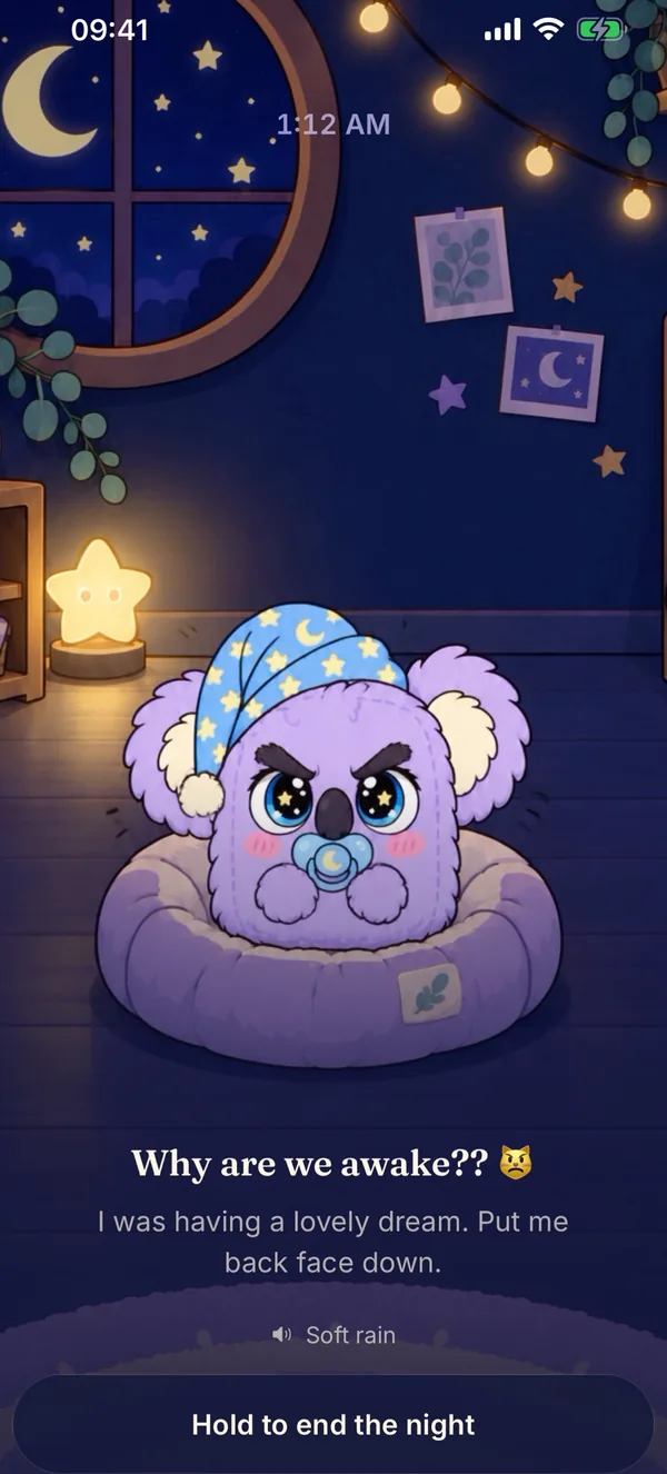 Noodle woken up at 1:12 AM