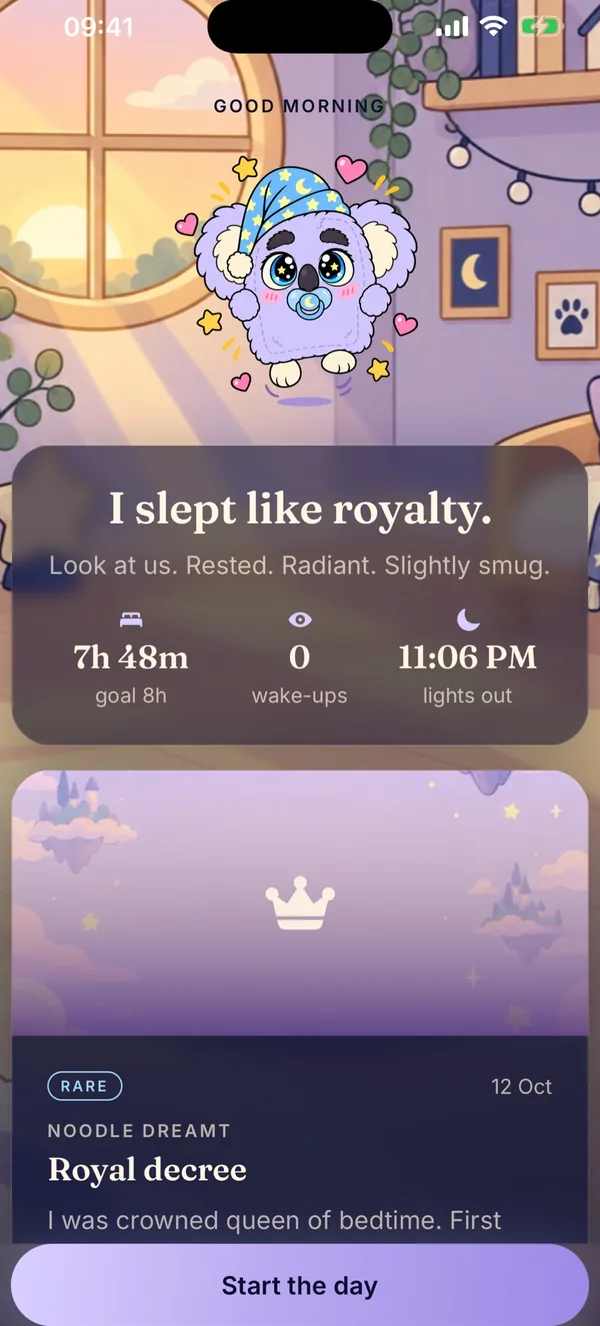 Morning report with a dream card